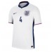 Maillot de foot Angleterre Declan Rice #4 Domicile vêtements Europe 2024 Manches Courtes